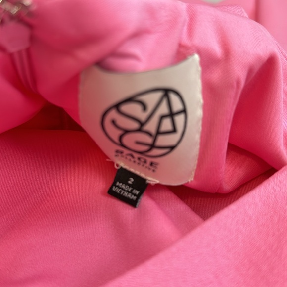 Sage Collective NWT Ruffled Bodycon Dress 2 Morning Glory - Picture 5 of 8